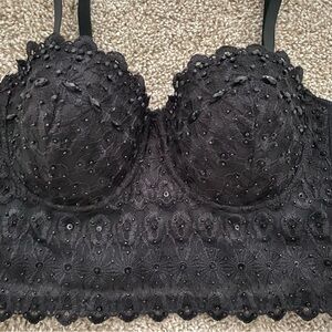 Windsor Black Lace Bustier